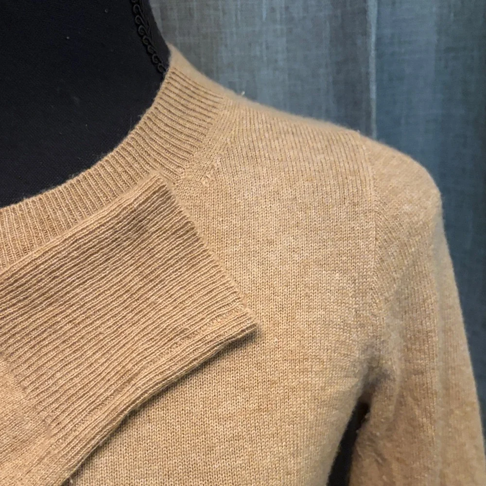 J. Crew Cashmere Crewneck Sweater - Camel Brown